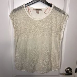 Forever 21 lace white tank top